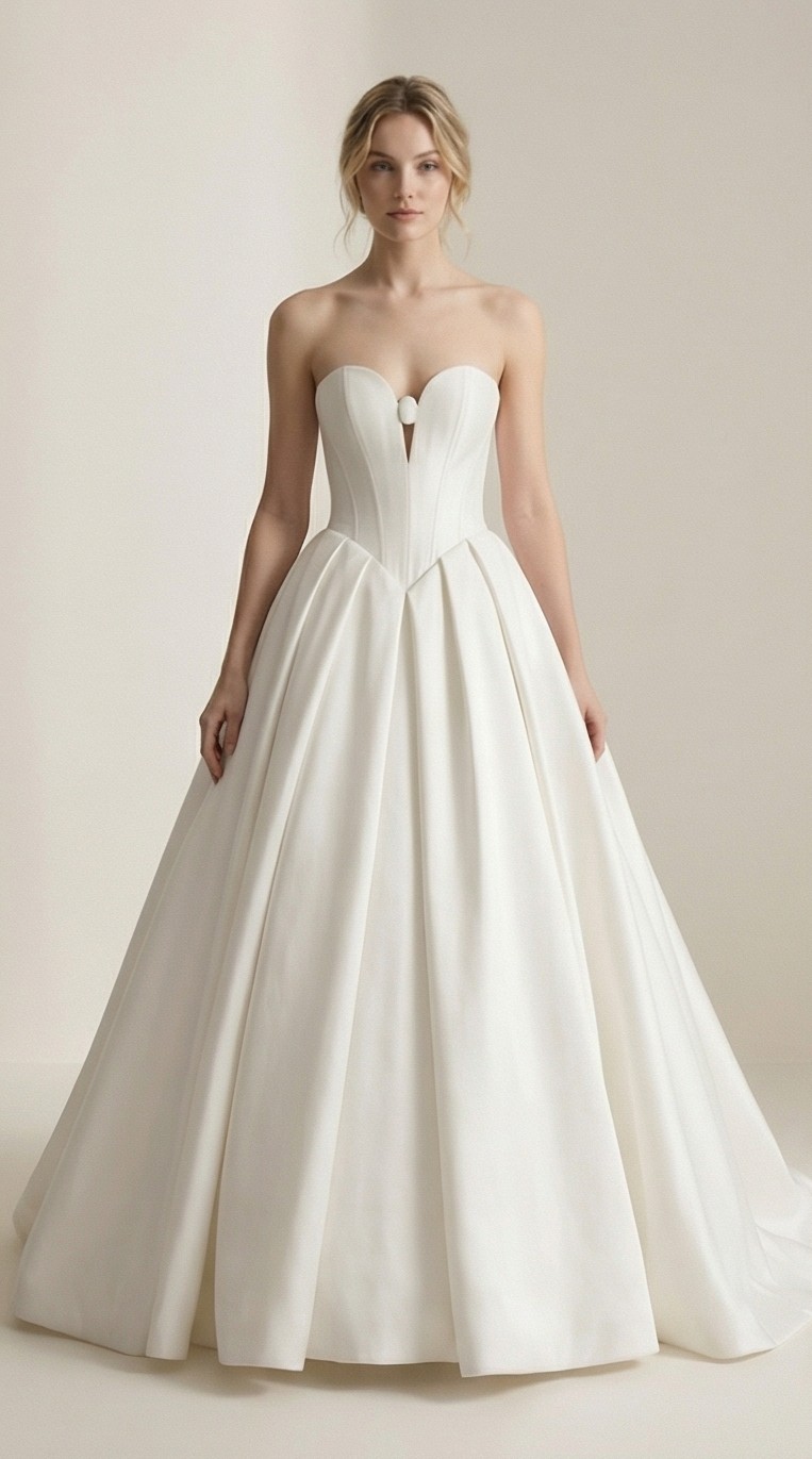 Detail of beaded bridal bodice